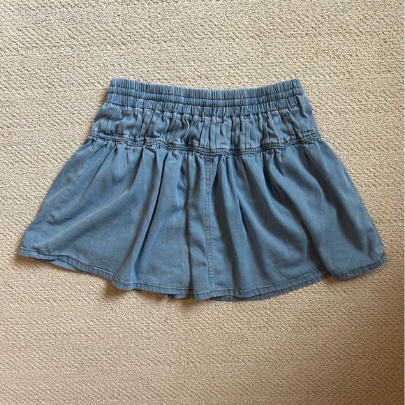 blue pleated mini skirt - Picture 5 of 7